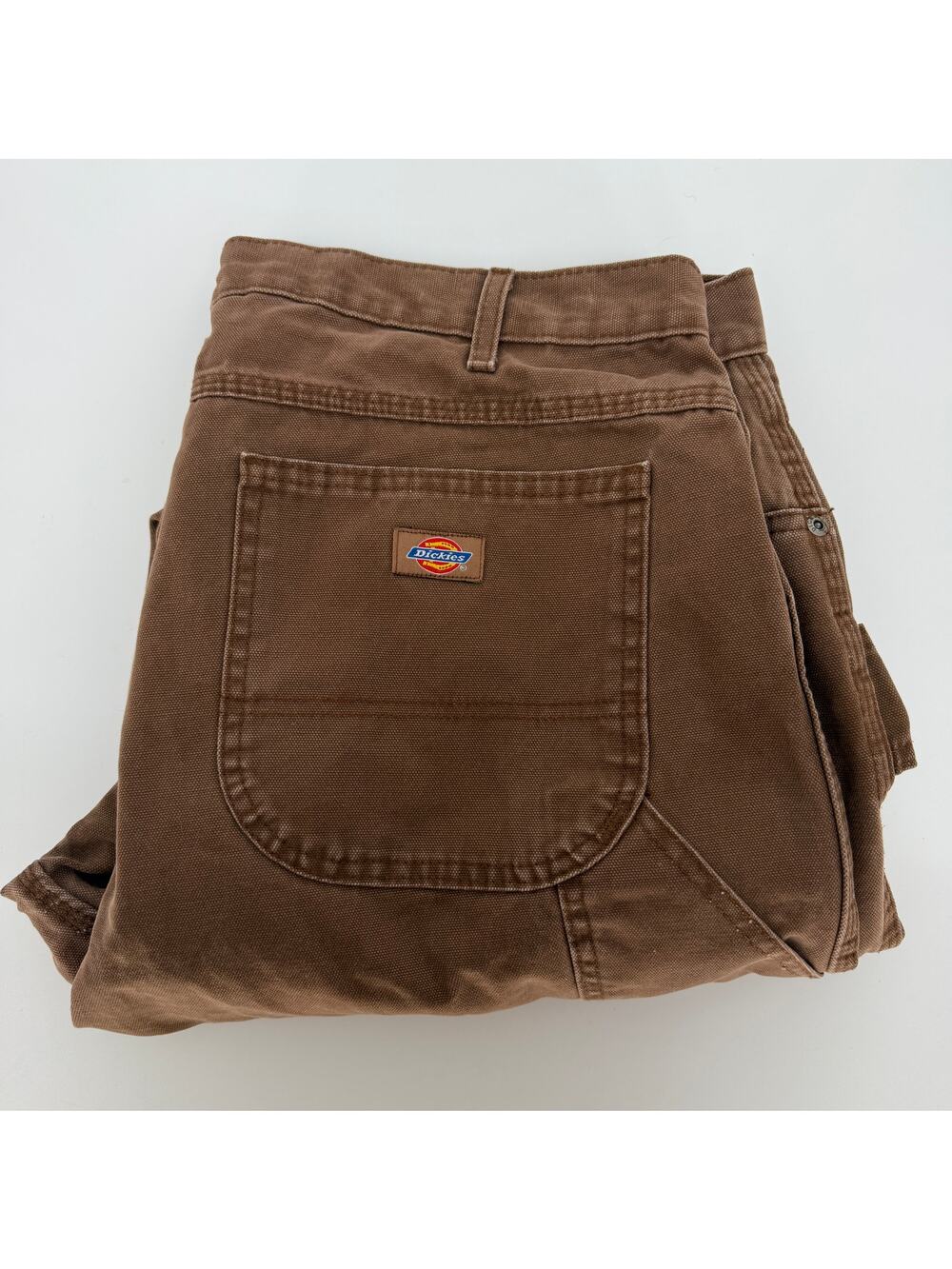 Vintage Dickies Brown Canvas Carpenter Relaxed Fit Pants Size 38X32 Men's